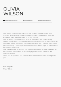 Sample of cover letter in detail( for application purposes)