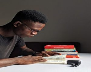 OAU student studying ahead of exam