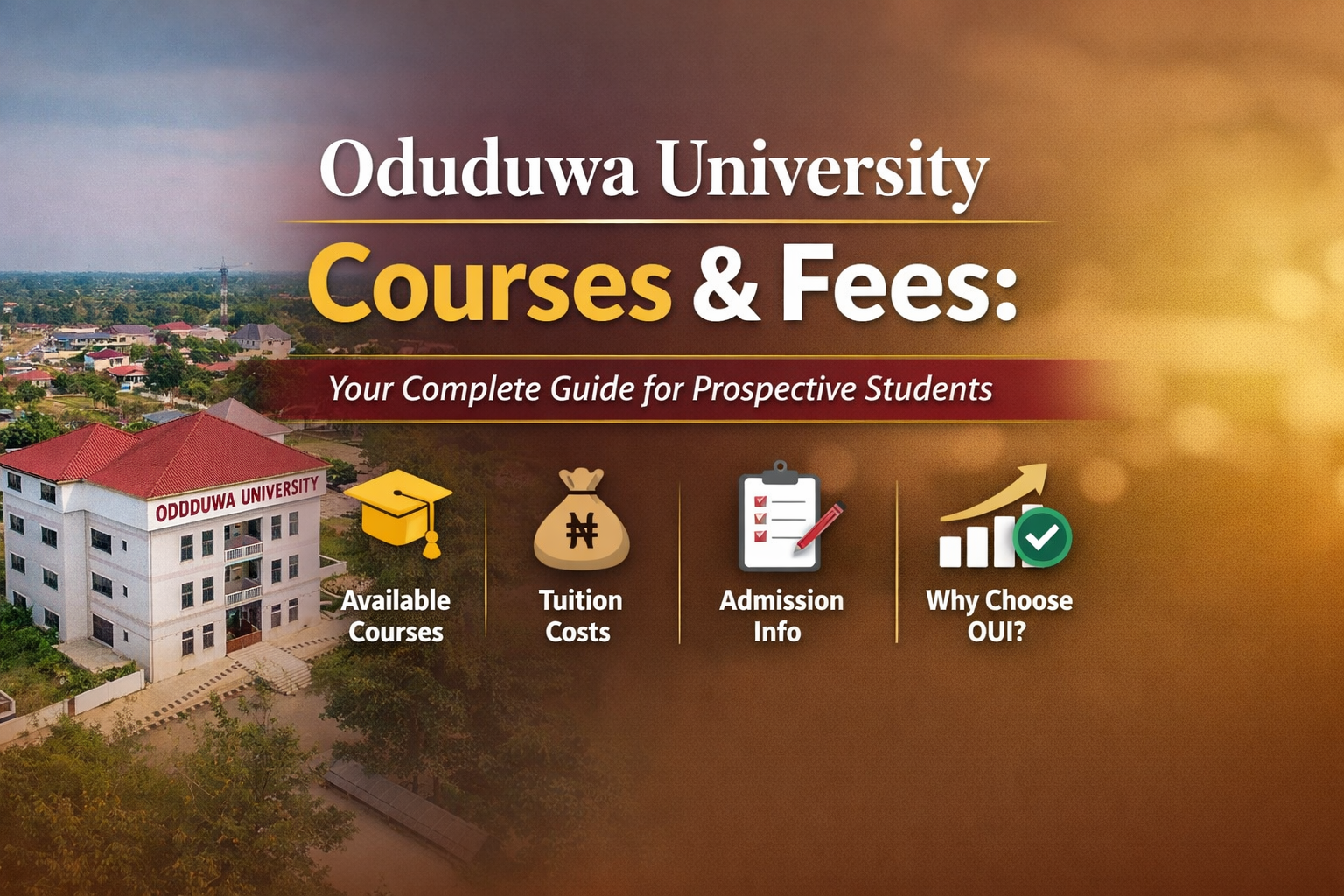 Oduduwa University Courses and Fees